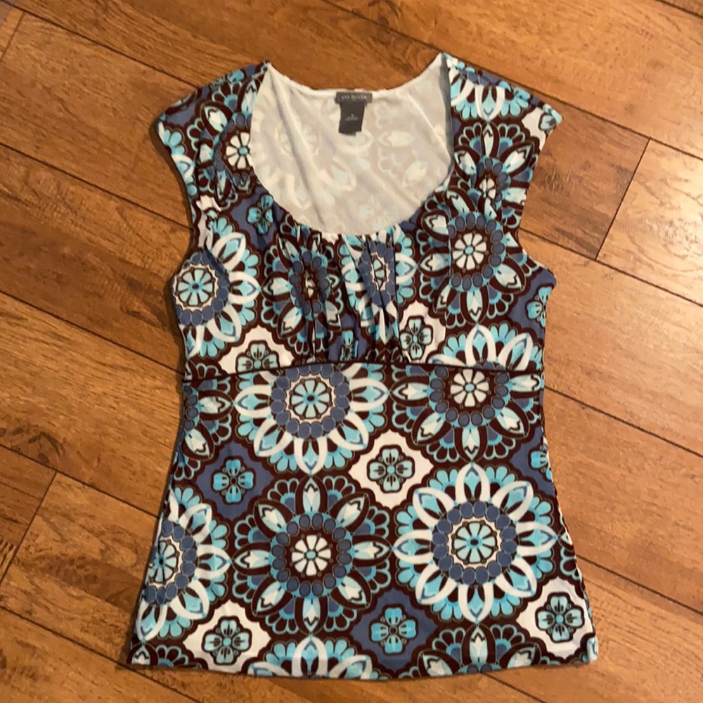 Vintage Blue and Brown Top Tank Top